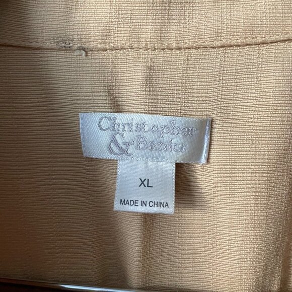 Christopher & Banks Yellow Lightweight Button Up Jacket Women's Size XL Pockets - Picture 2 of 8